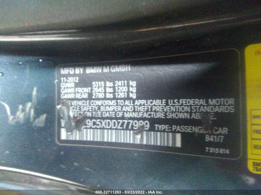 2013 BMW M6 - WBSLZ9C5XDDZ77989