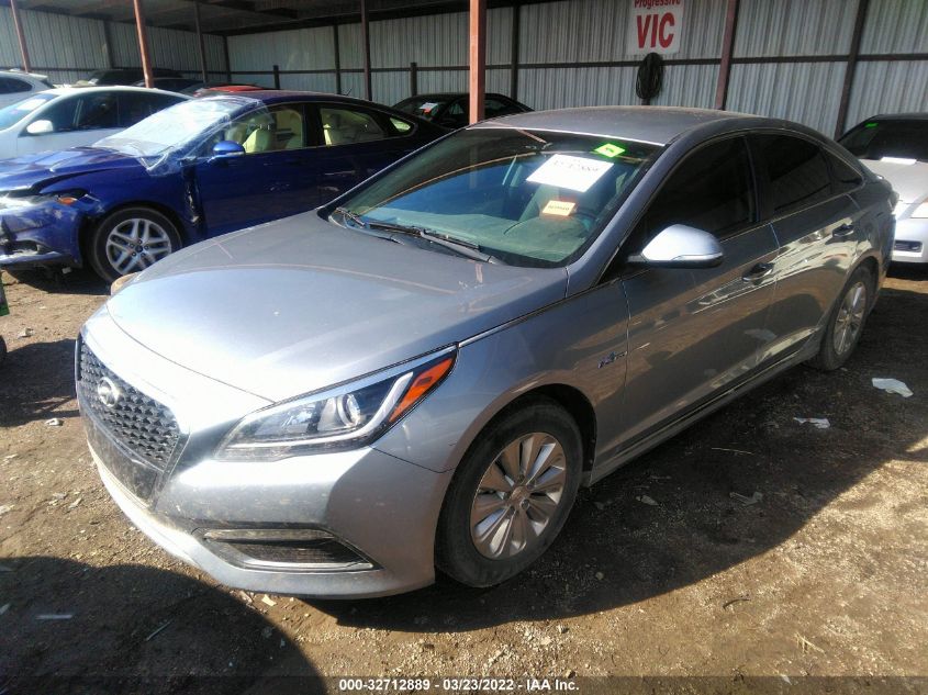 2016 HYUNDAI SONATA HYBRID SE KMHE24L12GA017085