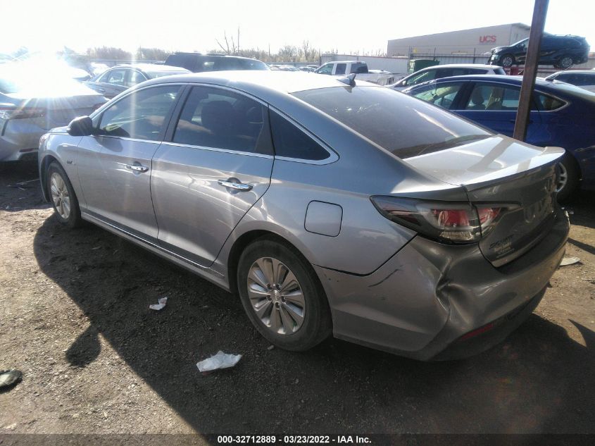 2016 HYUNDAI SONATA HYBRID SE KMHE24L12GA017085