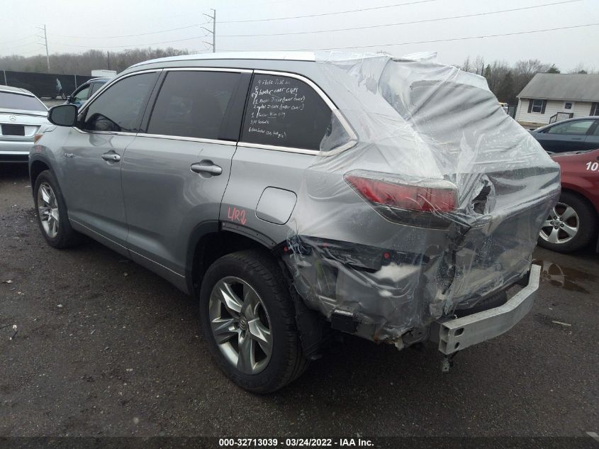 2015 TOYOTA HIGHLANDER HYBRID LIMITED 5TDDCRFHXFS009126