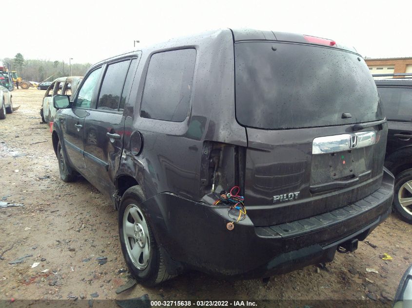 2013 HONDA PILOT LX 5FNYF3H23DB028018