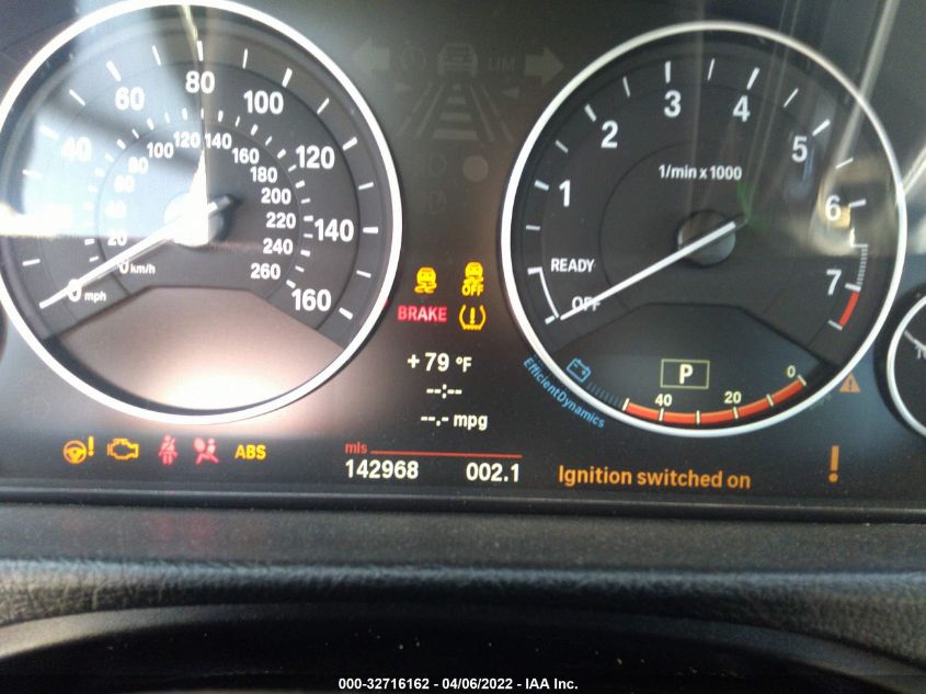 2013 BMW 3 SERIES 328I WBA3C1C55DF443827