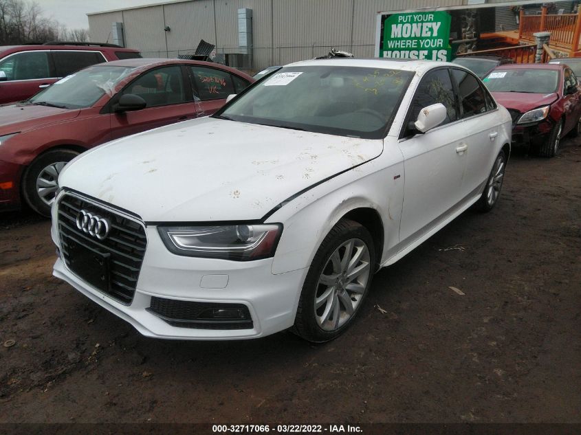 2014 AUDI A4 PREMIUM WAUAFAFL7EN036852
