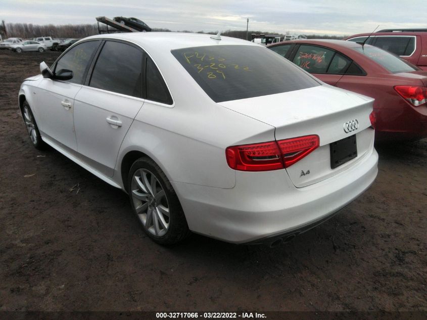2014 AUDI A4 PREMIUM WAUAFAFL7EN036852
