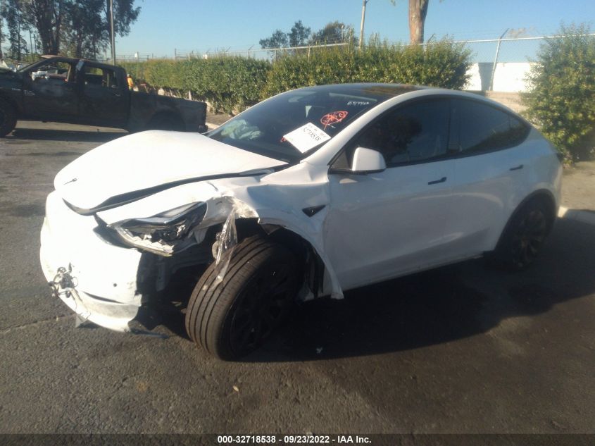 2022 TESLA MODEL Y LONG RANGE 7SAYGAEE9NF357827