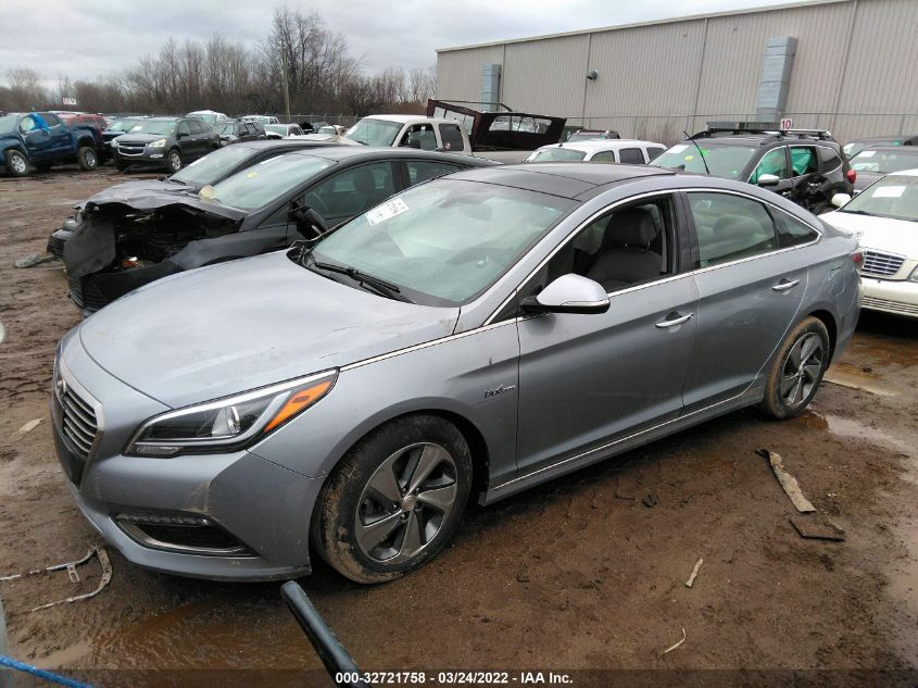 2016 HYUNDAI SONATA HYBRID LIMITED KMHE34L10GA020256