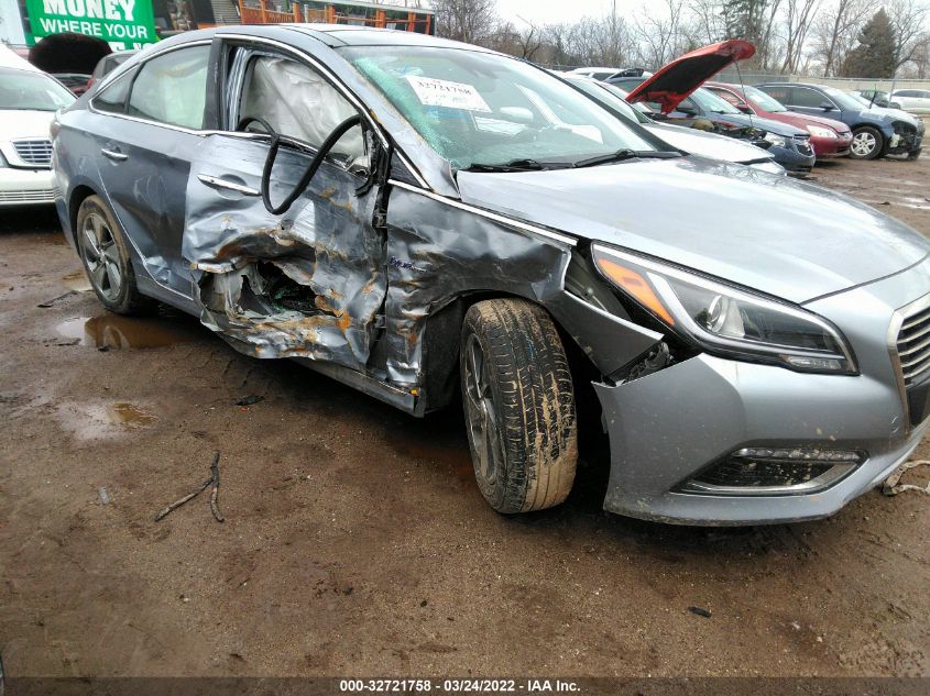 2016 HYUNDAI SONATA HYBRID LIMITED KMHE34L10GA020256