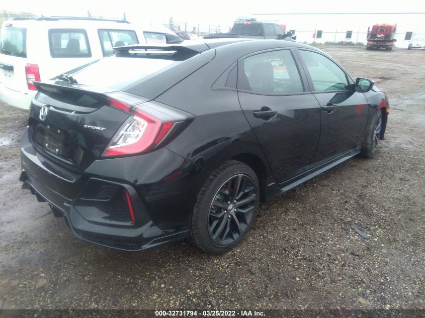 2021 HONDA CIVIC HATCHBACK SPORT SHHFK7H48MU205219