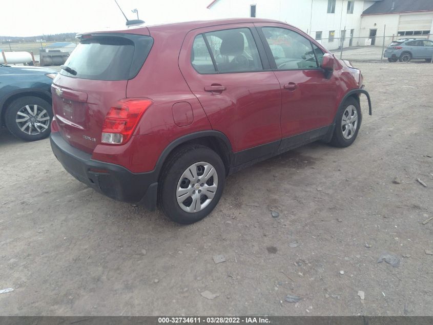 2015 CHEVROLET TRAX LS KL7CJKSB4FB066551