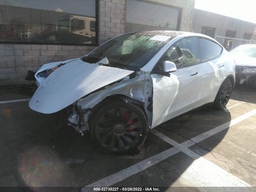 2022 TESLA MODEL Y PERFORMANCE 7SAYGDEF2NF383759
