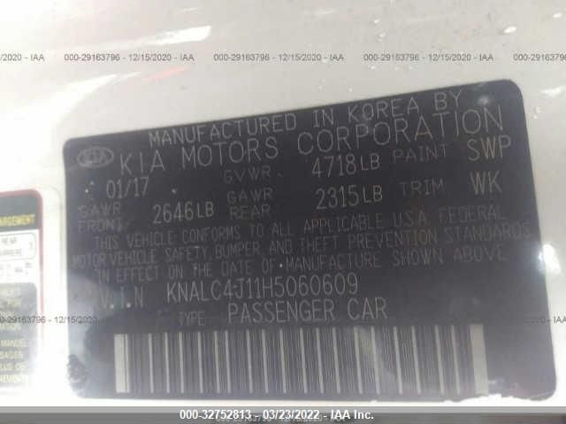 2017 KIA CADENZA PREMIUM KNALC4J11H5060609