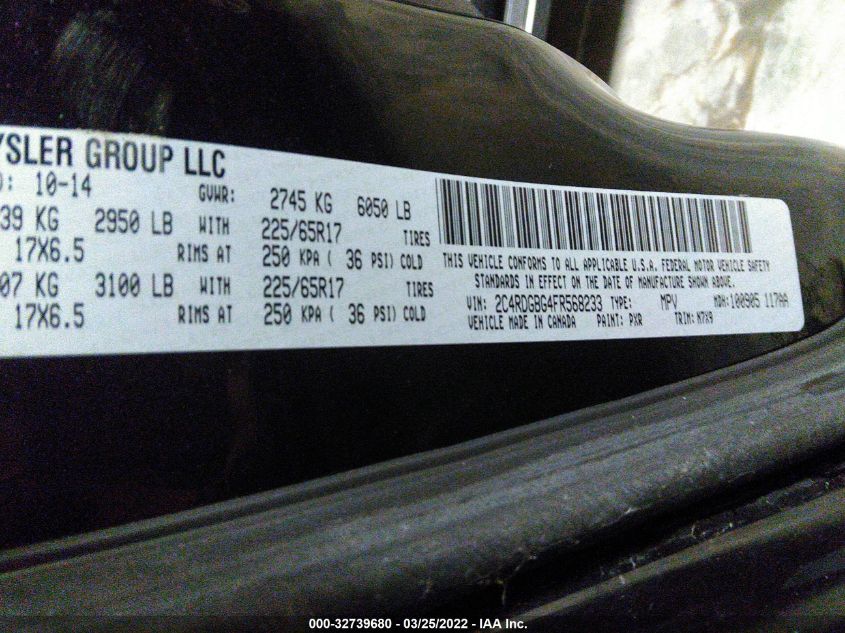 2015 DODGE GRAND CARAVAN SE 2C4RDGBG4FR568233