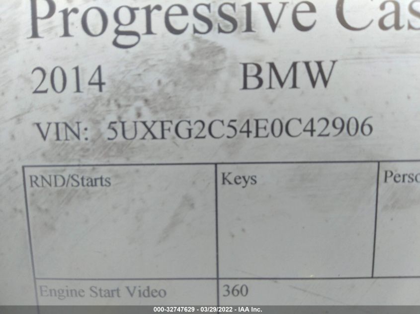 2014 BMW X6 XDRIVE35I 5UXFG2C54E0C42906