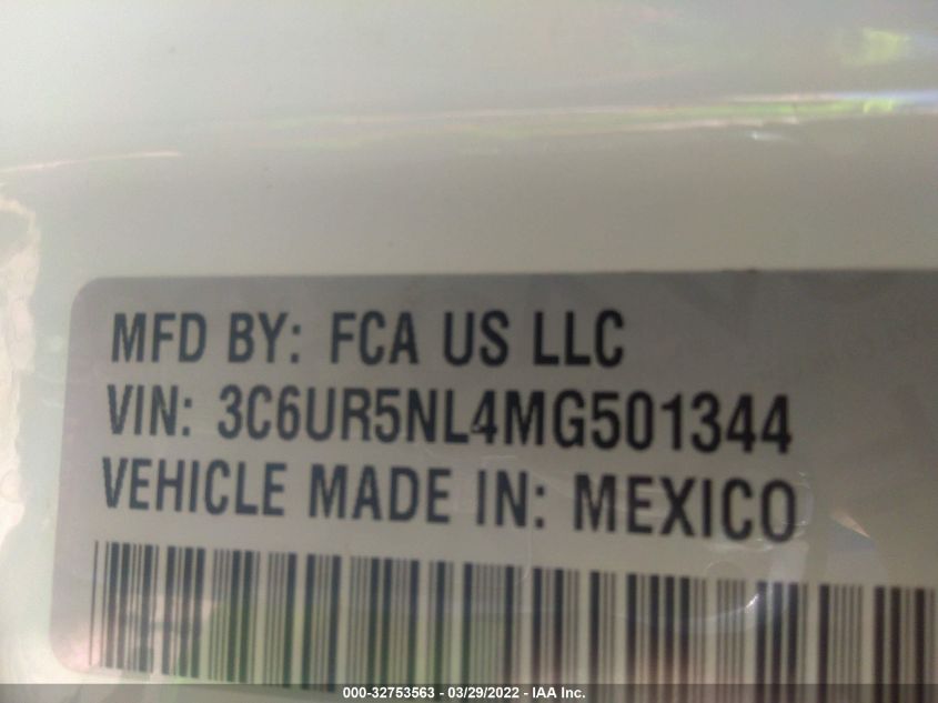 2021 RAM 2500 LARAMIE 3C6UR5NL4MG501344
