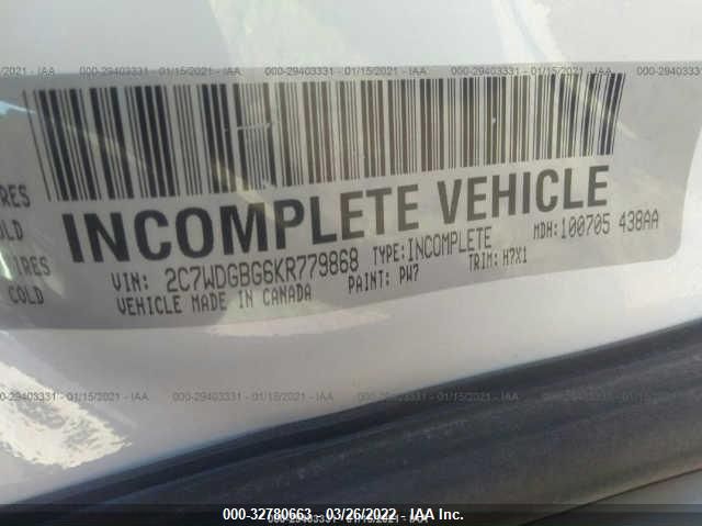 2019 DODGE GRAND CARAVAN SE 2C7WDGBG6KR779868