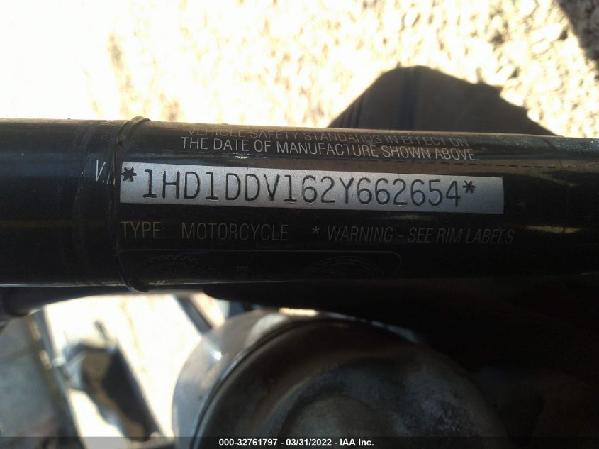 2002 HARLEY-DAVIDSON FLHT 1HD1DDV162Y662654