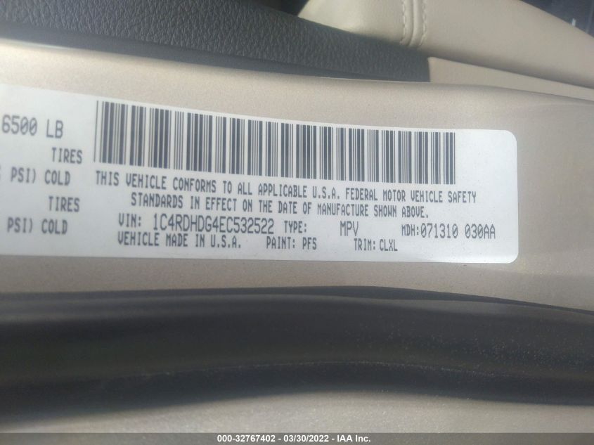 2014 DODGE DURANGO LIMITED 1C4RDHDG4EC532522