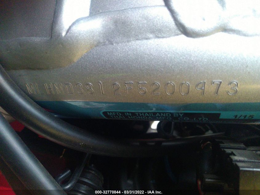 2015 HONDA CRF250 L MLHMD3812F5200973
