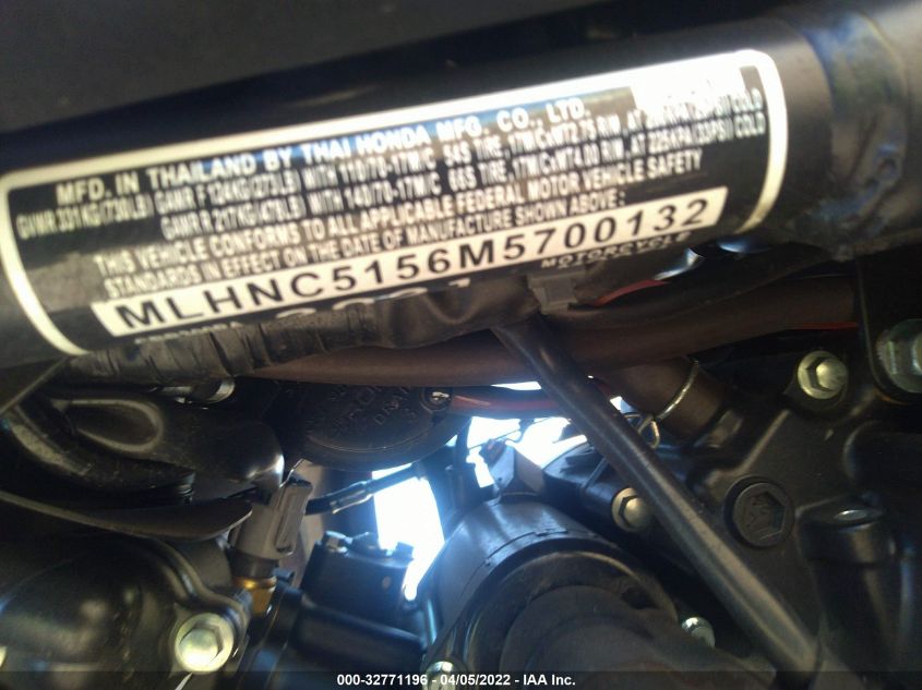 2021 HONDA CBR300 RA MLHNC5156M5700132
