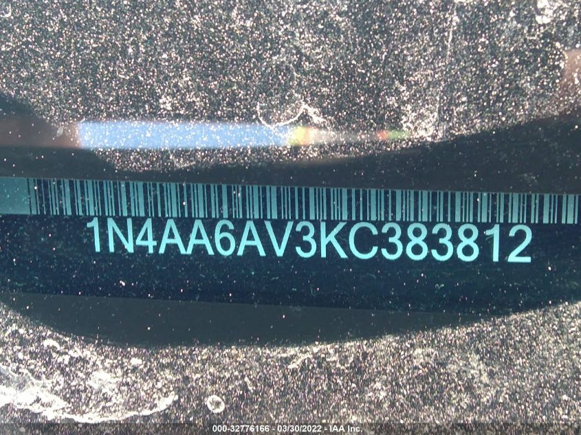 2019 NISSAN MAXIMA S 1N4AA6AV3KC383812