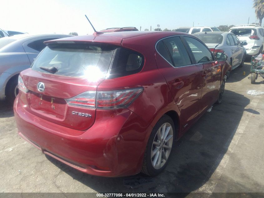 2013 LEXUS CT 200H HYBRID JTHKD5BH8D2133627