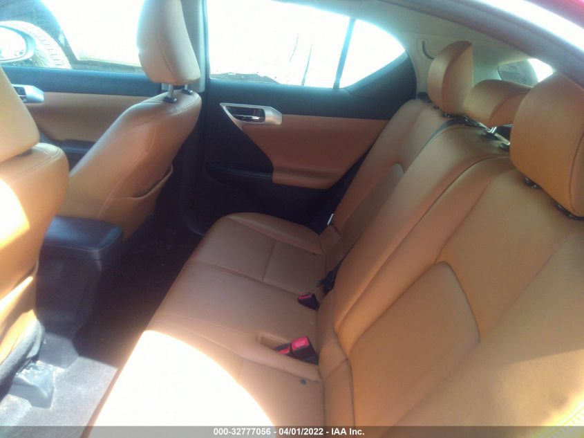 2013 LEXUS CT 200H HYBRID JTHKD5BH8D2133627