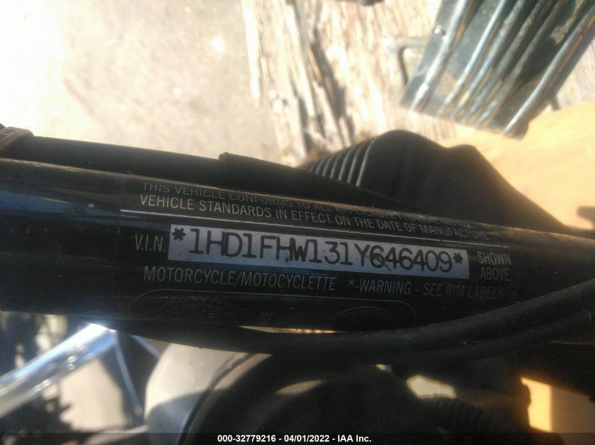 2001 HARLEY-DAVIDSON FLHPI 1HD1FHW131Y646409
