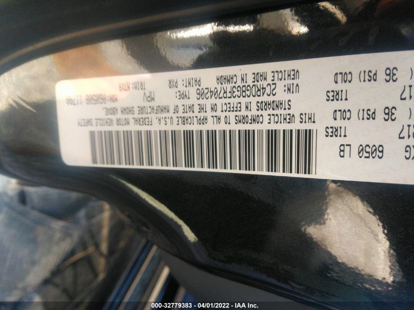 2015 DODGE GRAND CARAVAN SE PLUS 2C4RDGBG3FR704206