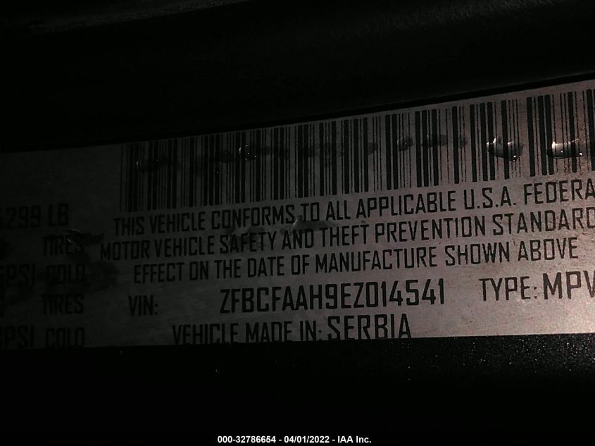 2014 FIAT 500L POP ZFBCFAAH9EZ014541
