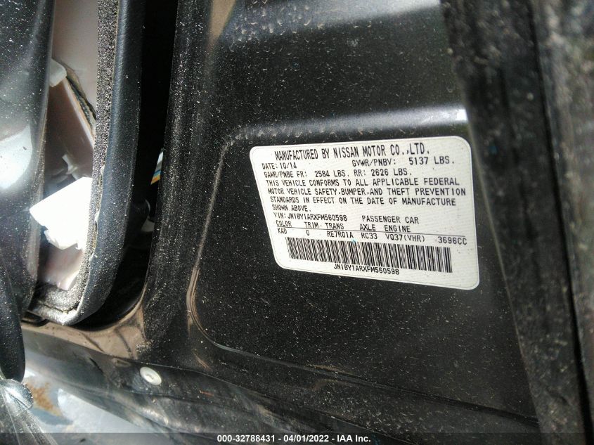 2015 INFINITI Q70 3.7X - JN1BY1ARXFM560598