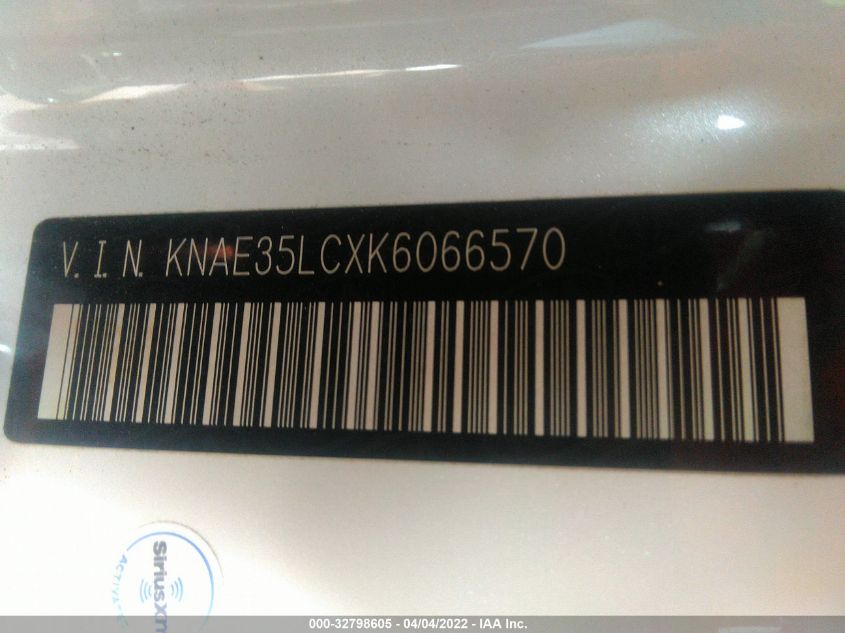 2019 KIA STINGER GT KNAE35LCXK6066570