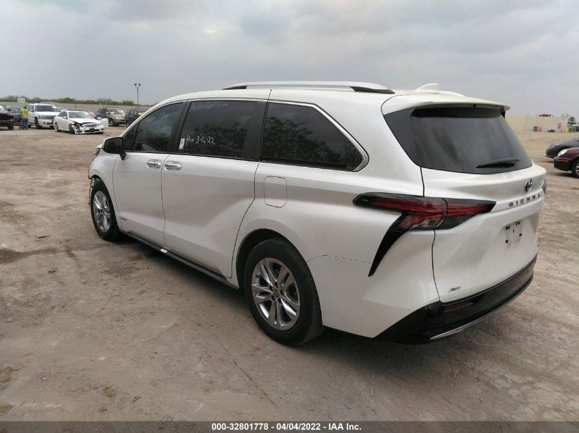 2021 TOYOTA SIENNA LIMITED/PLATINUM 5TDZSKFC8MS033250