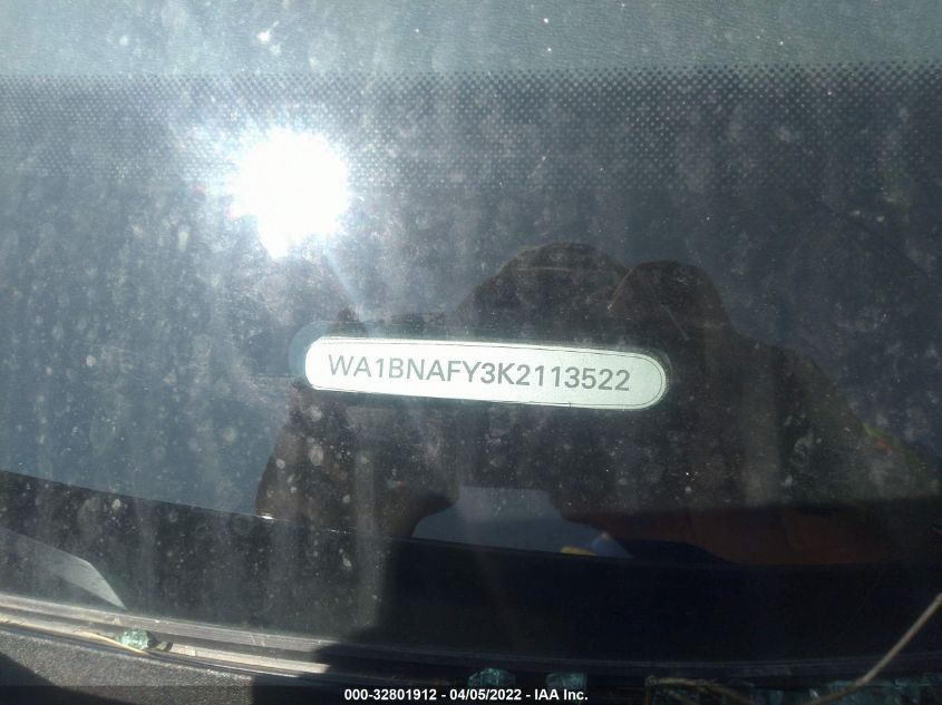 2019 AUDI Q5 PREMIUM PLUS WA1BNAFY3K2113522