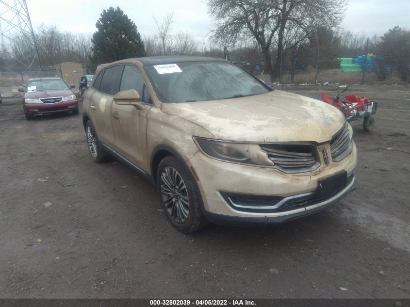 2016 LINCOLN MKX RESERVE 2LMTJ8LR6GBL58635