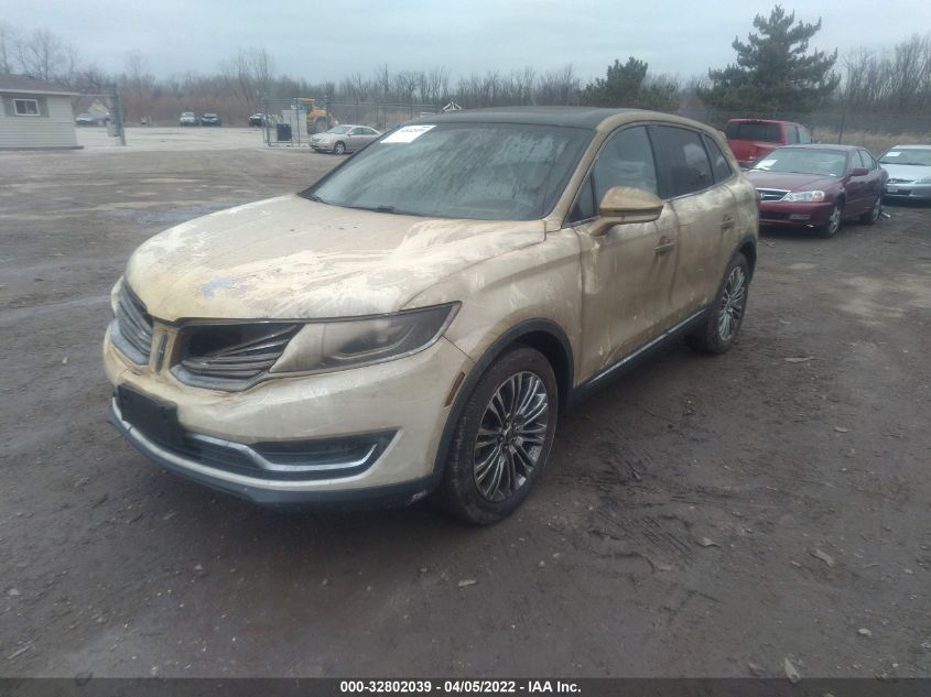 2016 LINCOLN MKX RESERVE 2LMTJ8LR6GBL58635