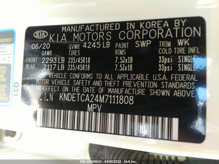 2021 KIA SELTOS SX KNDETCA24M7111808
