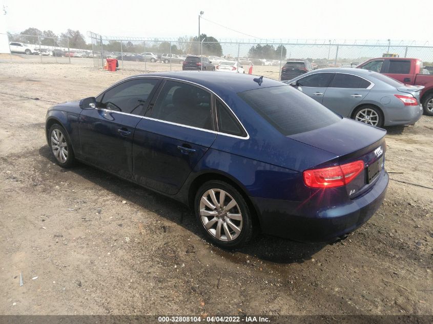 2013 AUDI A4 PREMIUM WAUAFAFLXDN038805
