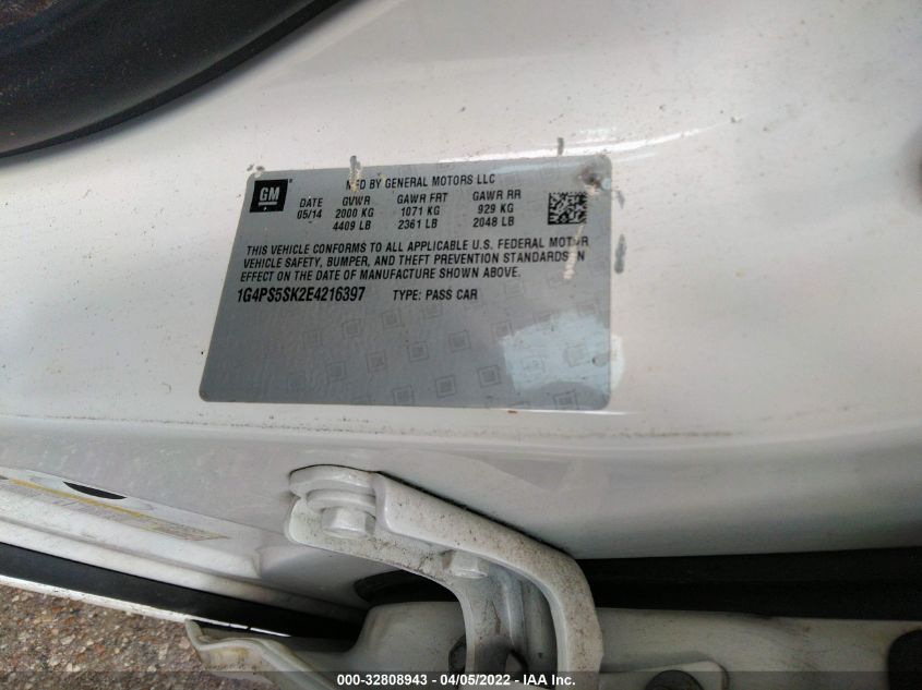 2014 BUICK VERANO LEATHER GROUP 1G4PS5SK2E4216397