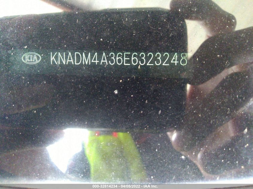 2014 KIA RIO LX KNADM4A36E6323248