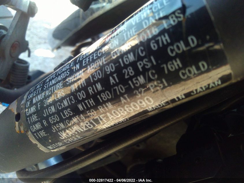 2015 KAWASAKI VN900 B JKAVN2B17FA086090