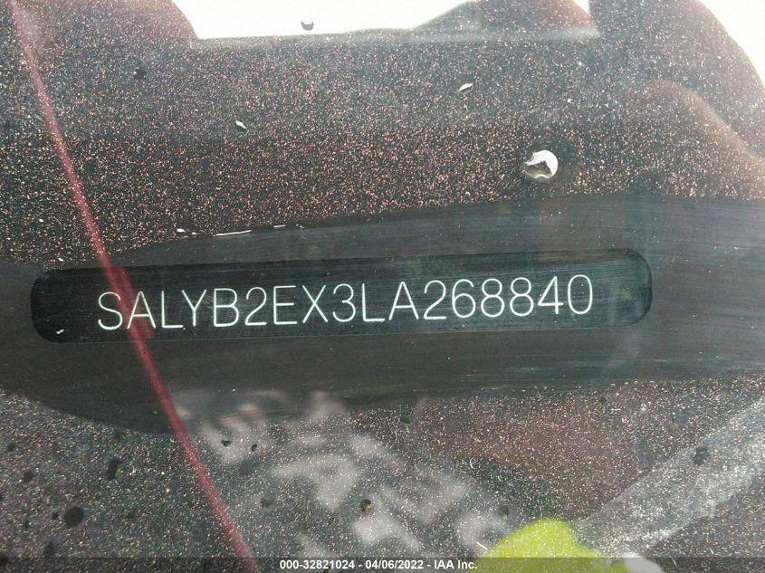 2020 LAND ROVER RANGE ROVER VELAR S SALYB2EX3LA268840