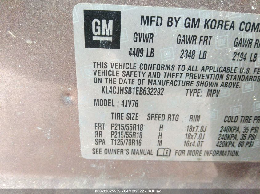 2014 BUICK ENCORE PREMIUM KL4CJHSB1EB632292