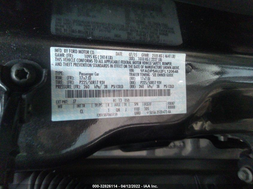 2015 FORD C-MAX HYBRID SE 1FADP5AU2FL120648