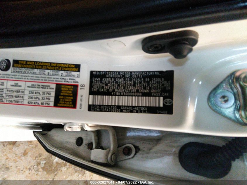 2013 TOYOTA AVALON XLE/LIMITED 4T1BK1EB0DU068666