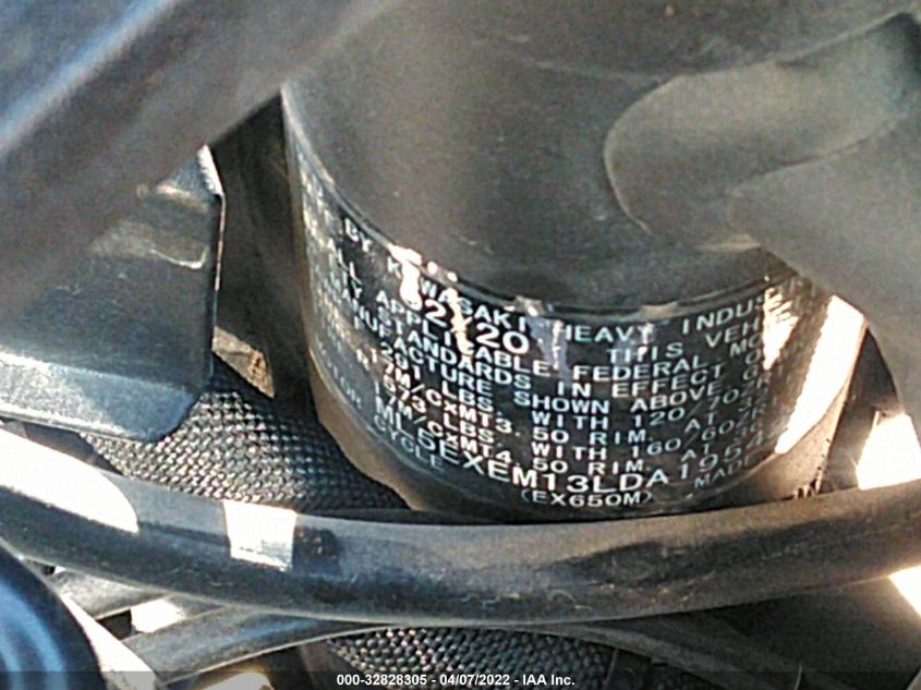 2020 KAWASAKI EX650 M ML5EXEM13LDA19542