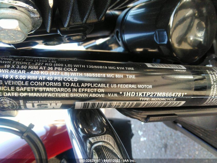 2021 HARLEY-DAVIDSON FLTRXS 1HD1KTP27MB664781