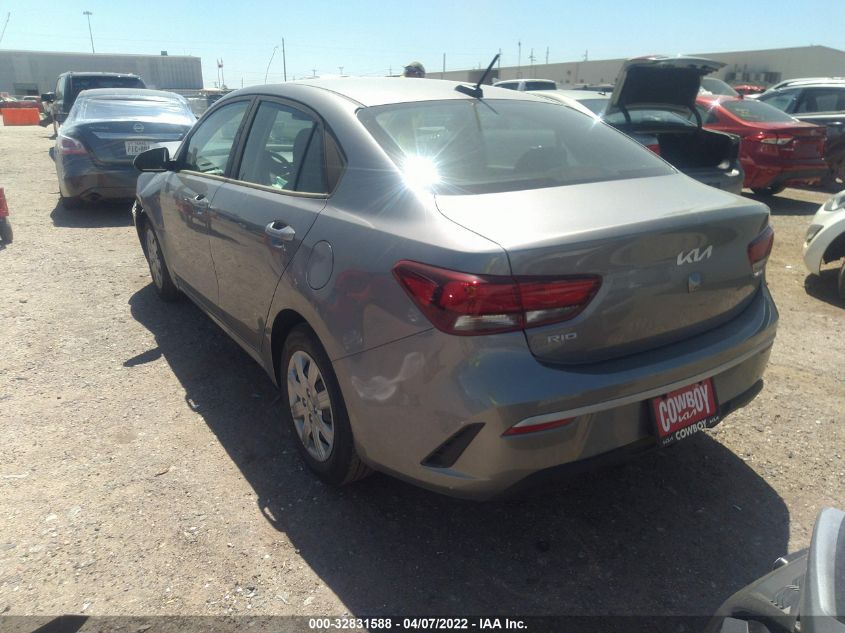 2022 KIA RIO S 3KPA24AD3NE462123