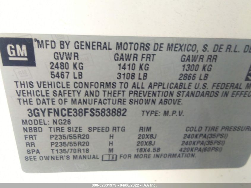 2015 CADILLAC SRX PERFORMANCE COLLECTION 3GYFNCE38FS583882