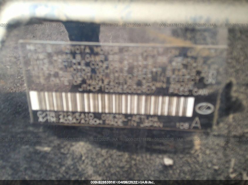 2014 LEXUS IS 250 JTHCF1D26E5002907