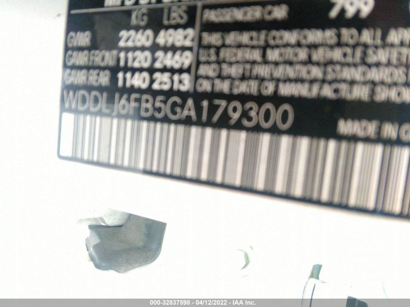 2016 MERCEDES-BENZ CLS CLS 400 WDDLJ6FB5GA179300